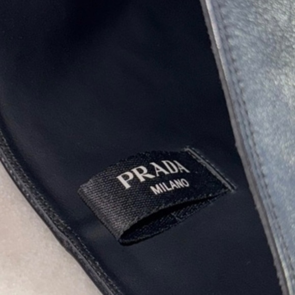 PRADA 90mm Black Leather Knee-High Boots - Picture 5 of 8